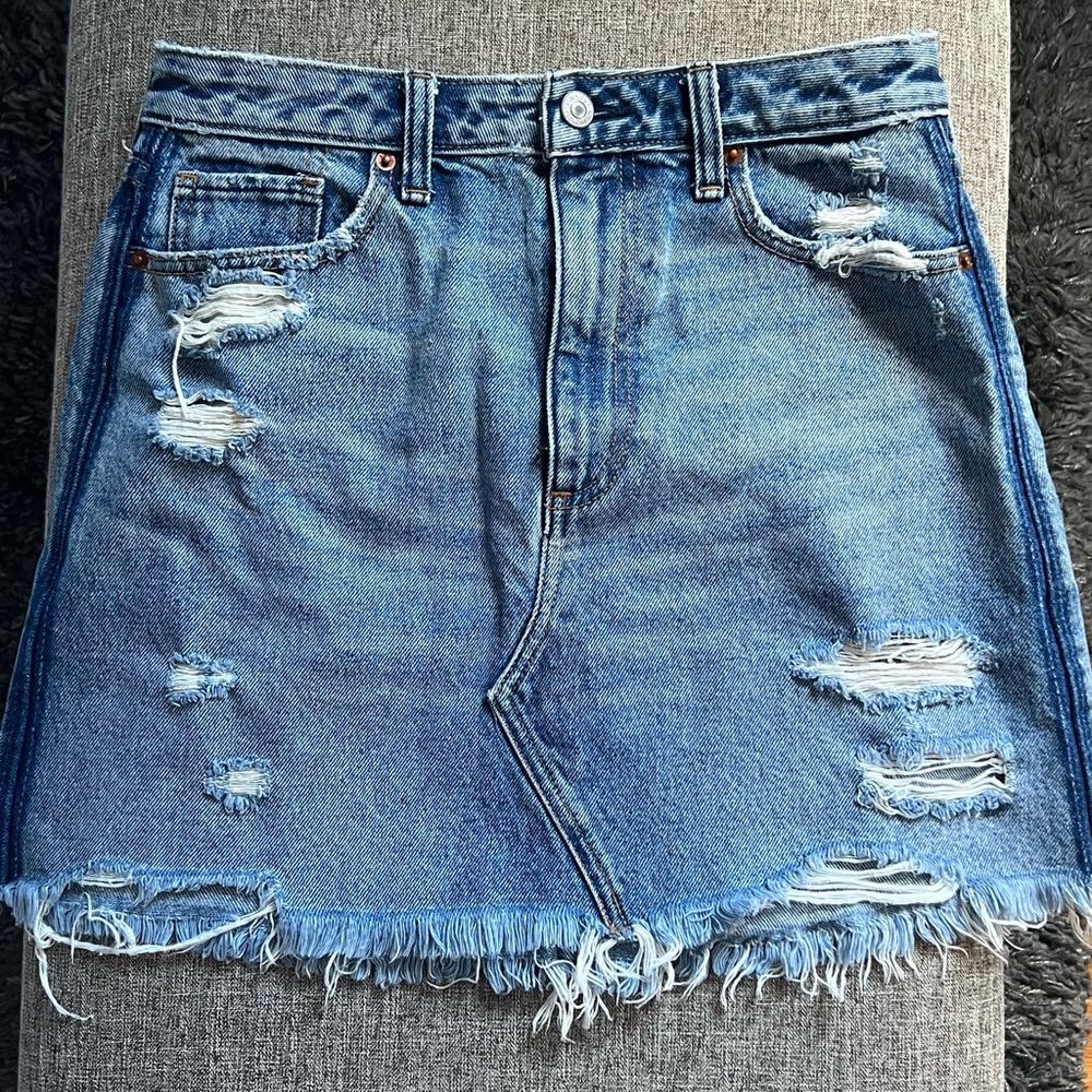 Abercrombie High Rise Denim Skirt